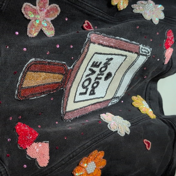 Embellished Black Jean Jacket - Picture 6 of 6